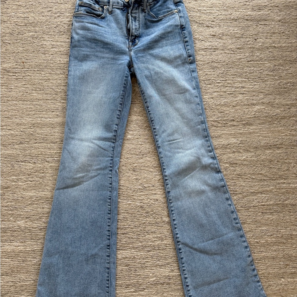 Good American Good Legs Flare Jeans, size 27